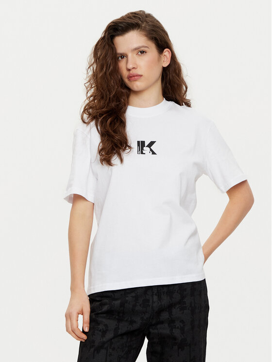 Karl Lagerfeld Jeans Karl Lagerfeld Jeans Tricou A1W17031 Alb Regular Fit
