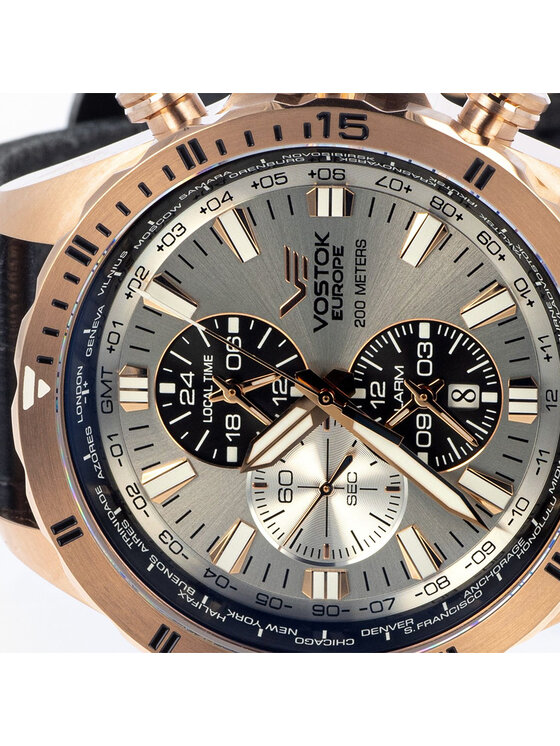 Vostok Europe Vostok Europe Zegarek YM26-320B653B Różowe złoto