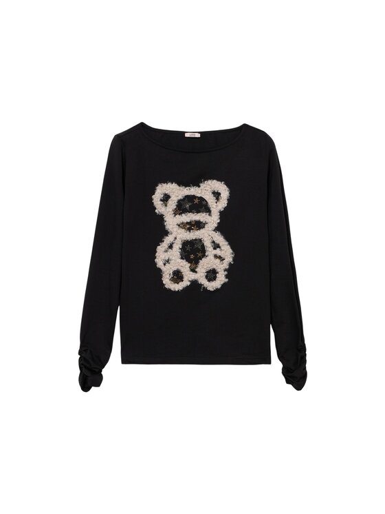 Oltre Oltre T-shirt G070J004656N0Z3 Nero Slim Fit