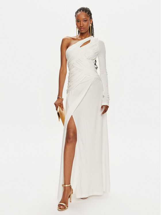 TWINSET TWINSET Rochie de seară 241TP2740 Alb Slim Fit