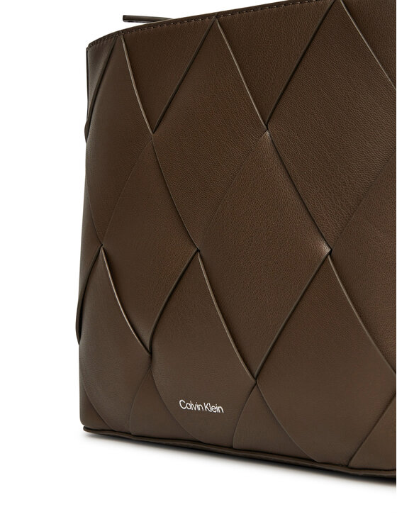 Calvin Klein Calvin Klein Ročna torba Ck Woven Square Crossbody K60K612991 Rjava