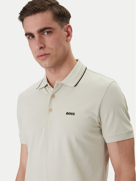 BOSS BOSS Polo majica Birdie Paule 50559365 Bež Slim Fit