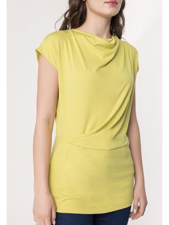 QUIOSQUE QUIOSQUE Blúzka 1UC003 Žltá Regular Fit