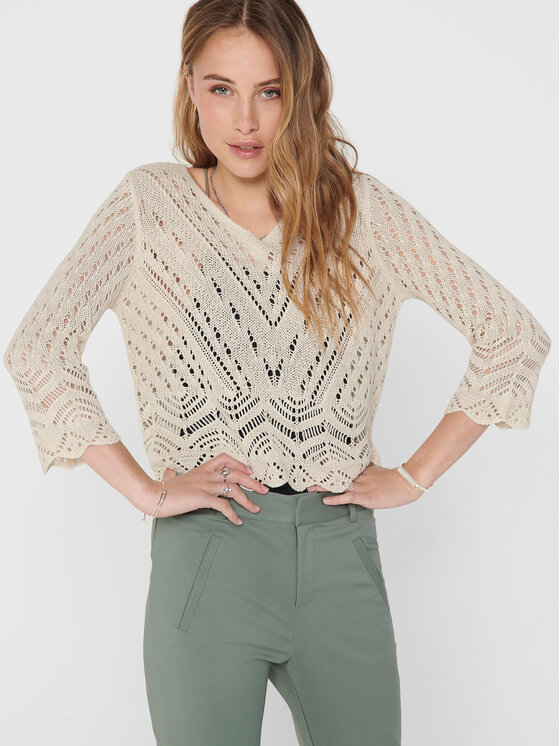 JDY JDY Svetr New Sun 15212788 Béžová Regular Fit