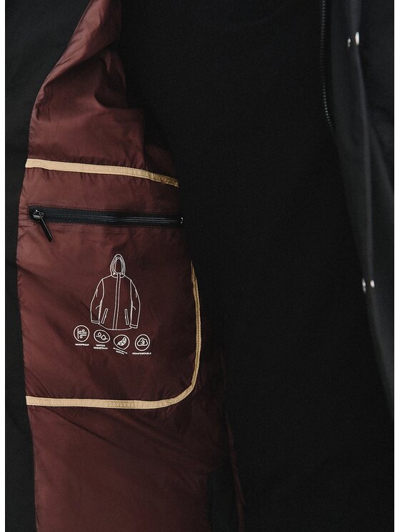 Pako Lorente Pako Lorente Kurtka zimowa P25WN-5X-015 Czarny Classic Fit