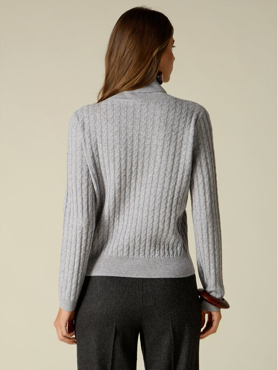 Oltre Oltre Sweter M295J005549N013 Szary Regular Fit