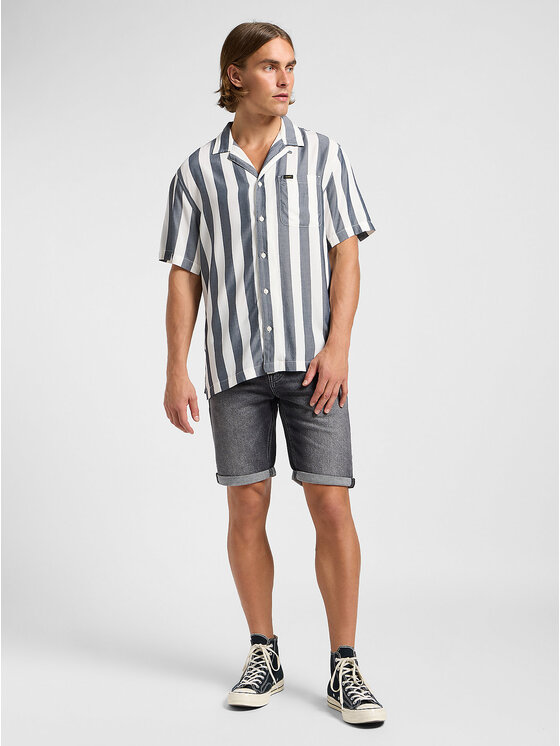 Lee Lee Koszula RESORT SHIRT RIVET Szary Regular Fit