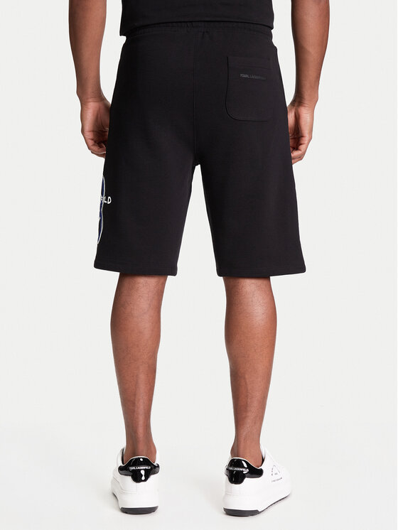 KARL LAGERFELD KARL LAGERFELD Pantaloni scurți sport 705114 553904 Negru Loose Fit