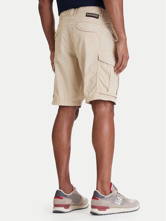 Napapijri Napapijri Pantalon scurți din material Noto 2.0 NP0A4HOQ Bej Regular Fit