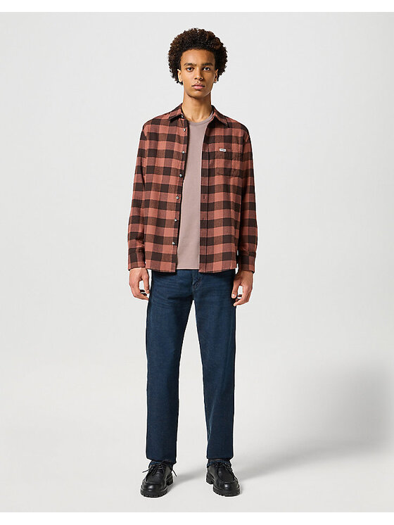 Wrangler Wrangler Camicia 1PKT SHIRT Rosso Regular Fit