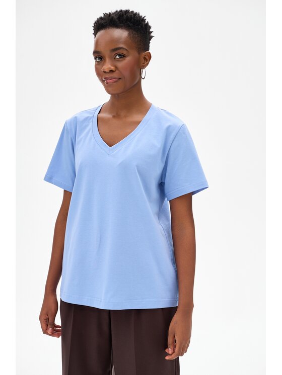 blue shadow blue shadow T-Shirt Mango Niebieski Regular Fit