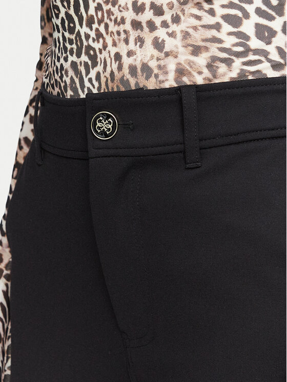 Guess Guess Hlače iz tkanine W6BB25 K6213 Črna Flared Leg