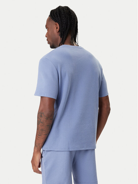 BOSS BOSS T-Shirt Waffle 50535891 Błękitny Regular Fit