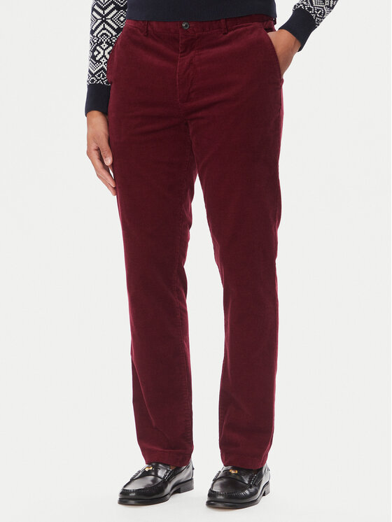 Tommy Hilfiger Tommy Hilfiger Чино панталони MW0MW44822 Бордо Regular Fit