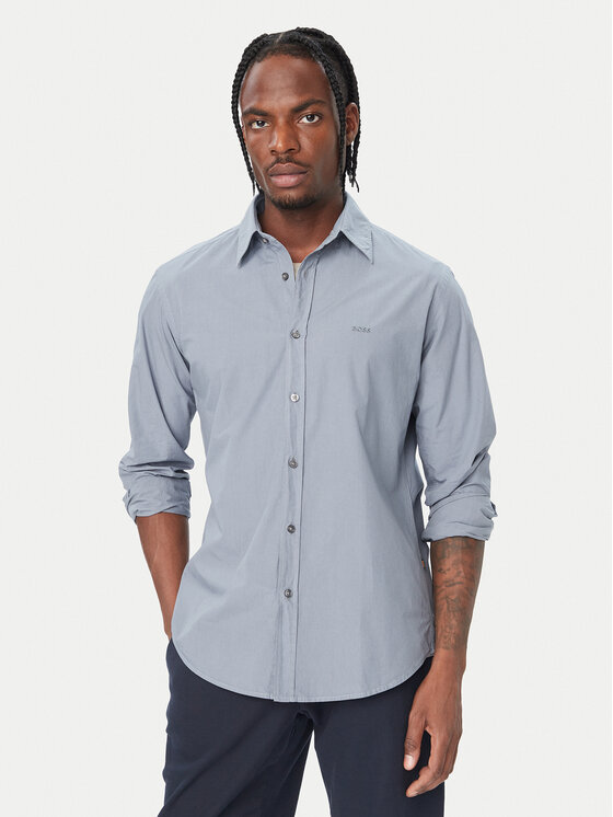 BOSS Hemd Relegant 50518304 Dunkelblau Regular Fit
