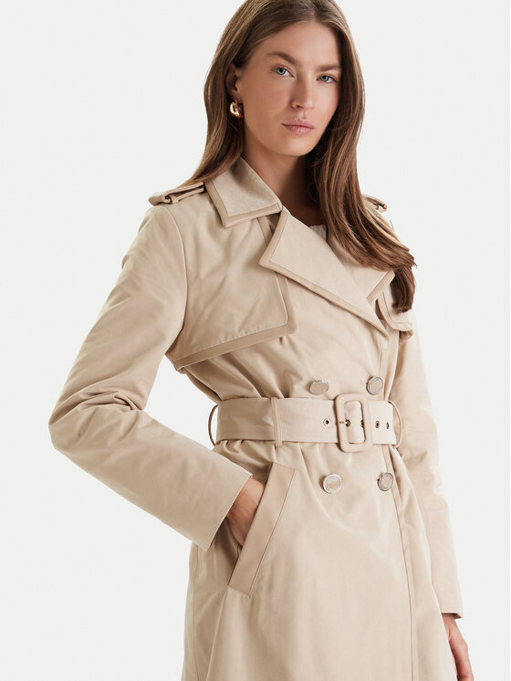 Guess Guess Тренч W5RL14 WGWD2 Бежов Regular Fit