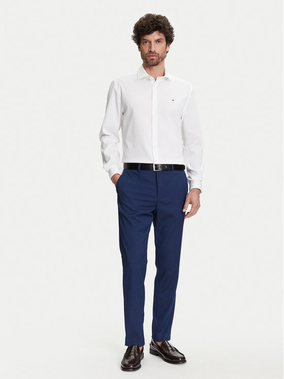 Tommy Hilfiger Tommy Hilfiger Košile MW0MW39573 Bílá Slim Fit