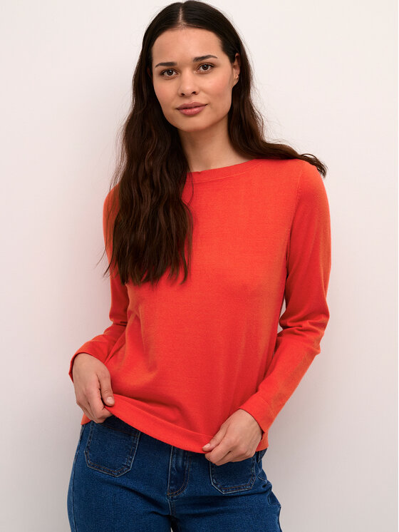 Cream Pulover Crdela Knit 10611709 Rdeča Regular Fit