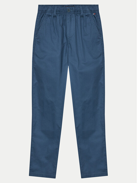 Tommy Hilfiger Pantaloni din material Monotype KB0KB09146 Albastru Regular Fit