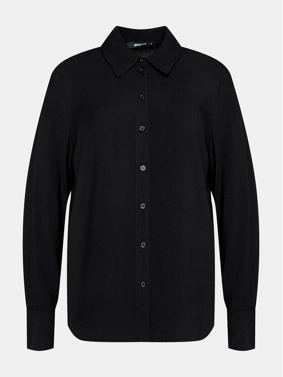 Gina Tricot Cămașă 19697 Negru Regular Fit