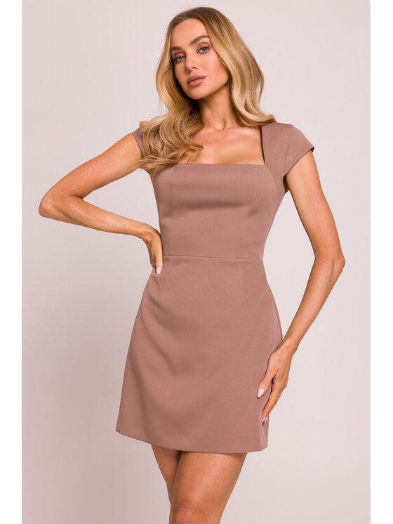 Made of Emotion Made of Emotion Večerní šaty M846 Hnědá Premium Fit