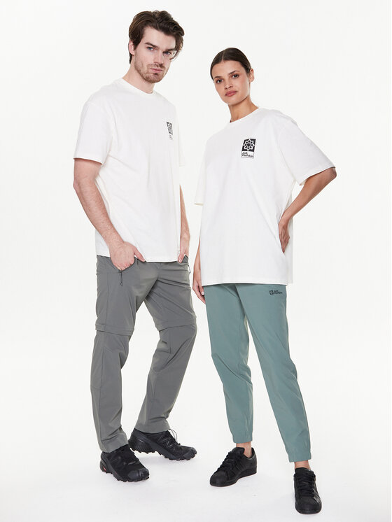 Jack Wolfskin Jack Wolfskin Treniņkrekls Unisex Eschenheimer Back 1809081 Bēšs Regular Fit