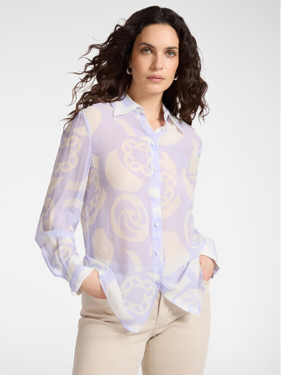 Elena Mirò Elena Mirò Camicia 5001P000316N002 Viola Regular Fit