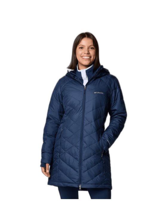 Columbia Columbia Kurtka przejściowa Heavenly ong Hooded Jacket 1738161464 Granatowy Regular Fit