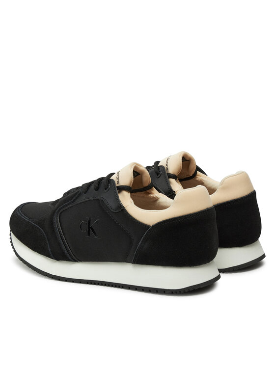 Calvin Klein Jeans Calvin Klein Jeans Sneakersy Runner Laceup Low Mg Media YW0YW01644 Czarny