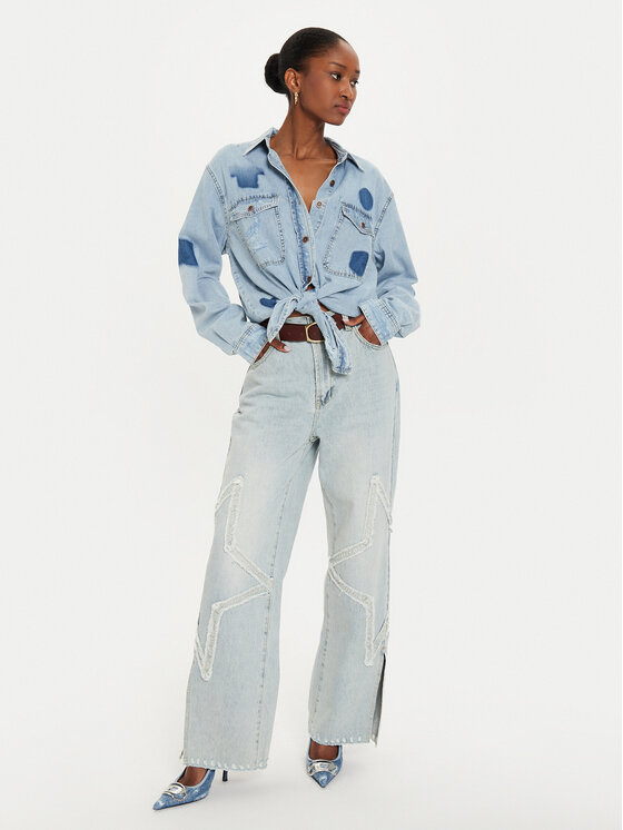 One Teaspoon One Teaspoon дънкова риза 26368 Син Oversize