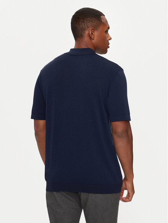 Sisley Sisley Polo marškinėliai 112AS300H Tamsiai mėlyna Regular Fit