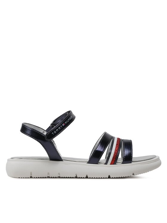 Tommy Hilfiger Sandales Stripes Velcro T4A2-32771-1372 S Tumši zils