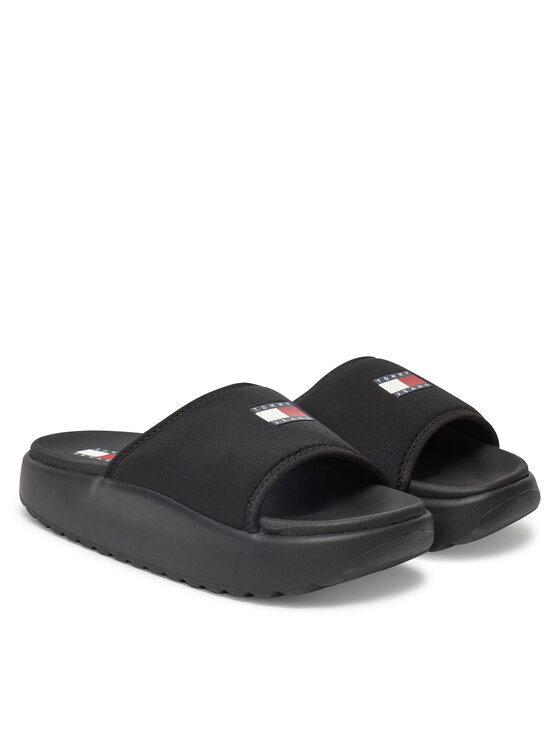 Tommy Jeans Tommy Jeans Şlapi Tjw Comfy Pool Slide EN0EN02765 Negru