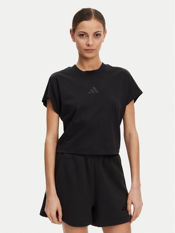 adidas adidas T-särk ALL SZN JJ1235 Must Regular Fit
