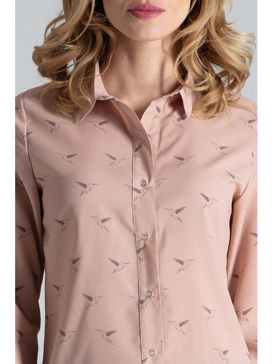 FIGL FIGL Košile M284 Růžová Regular Fit
