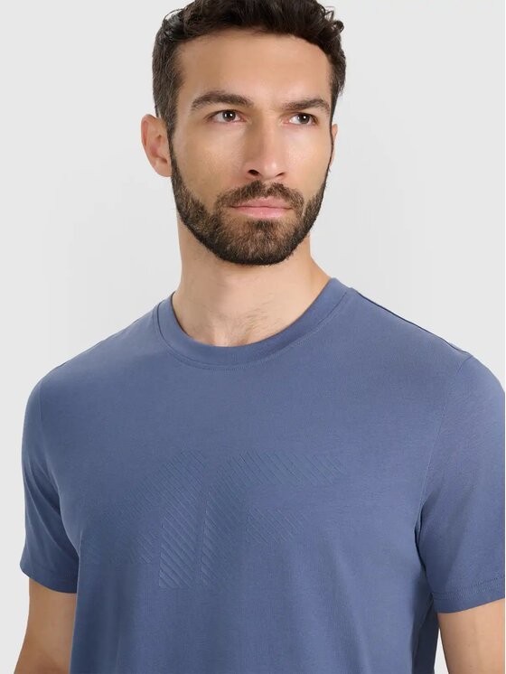 4F 4F T-Shirt 4FWMM00TTSHM2257-32S Modrá Regular Fit