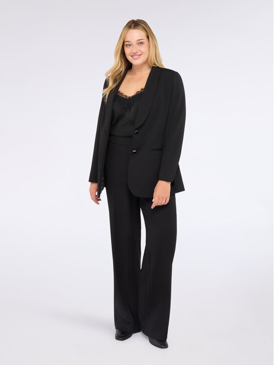 Fiorella Rubino Fiorella Rubino Spodnie materiałowe P175L002197N033 Czarny Regular Fit