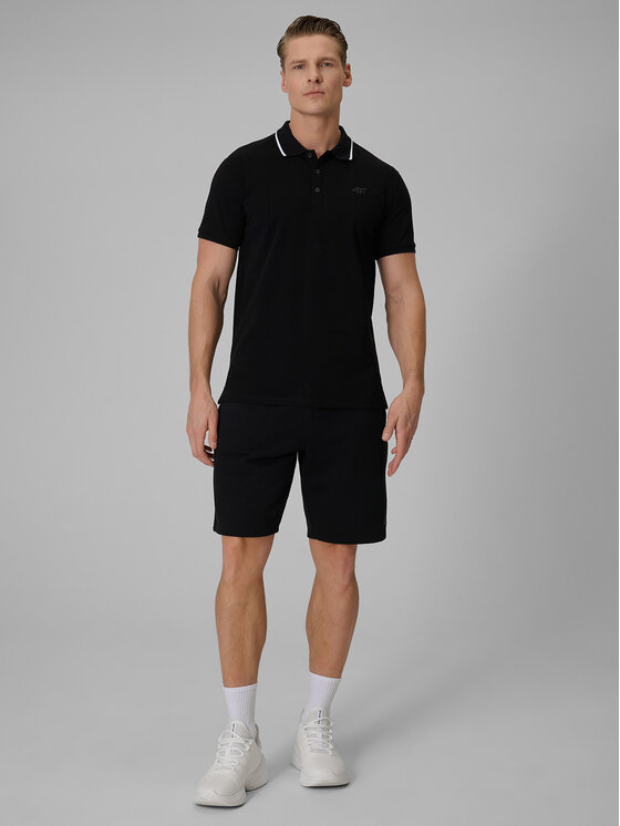 4F 4F Polo NOS Czarny Regular Fit