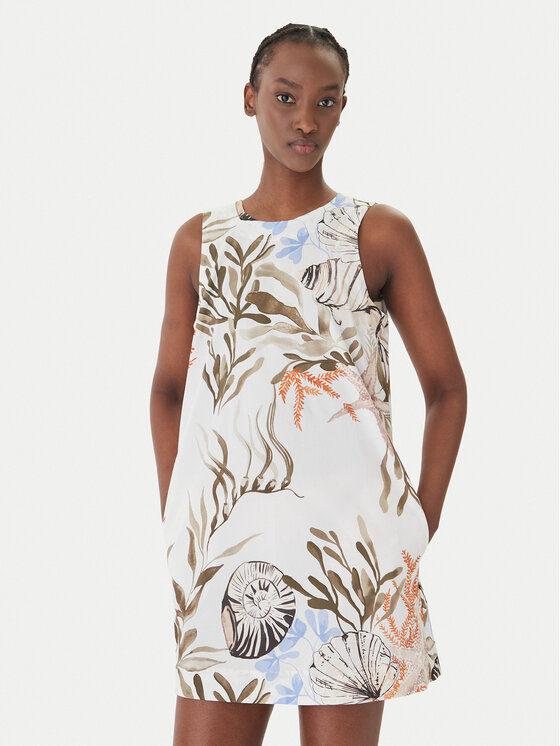 Marella Marella Vestito da giorno Sultano 2613221322 Bianco Regular Fit