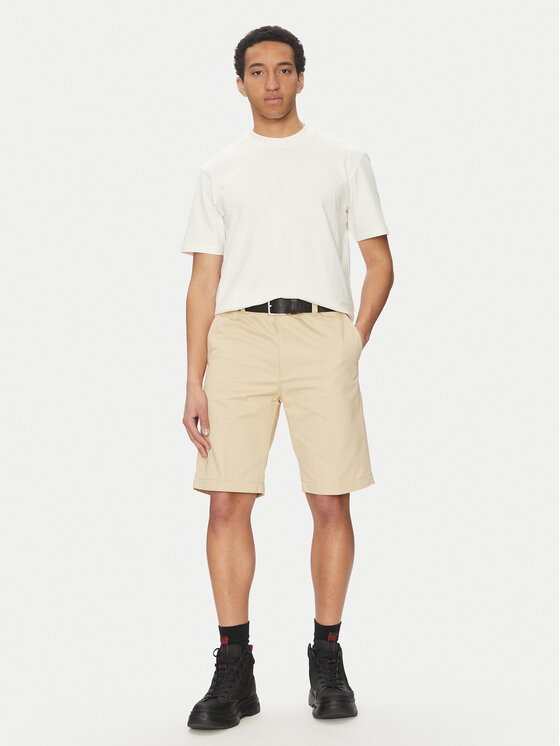 HUGO HUGO Marškinėliai Dapolino 50488330 Écru Relaxed Fit