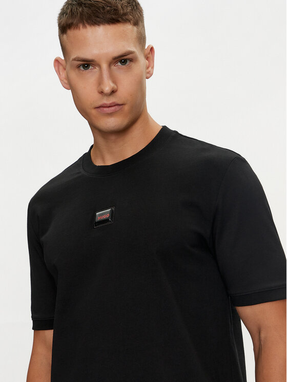 HUGO Hugo Тишърт Diragolino_Gel 50528171 Черен Regular Fit
