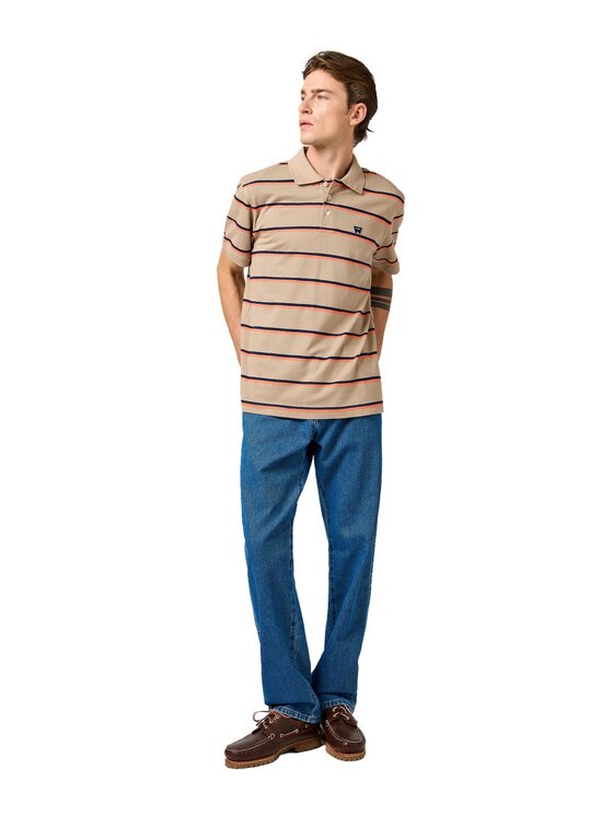 Wrangler Wrangler Polo 112362831 Beżowy Regular Fit