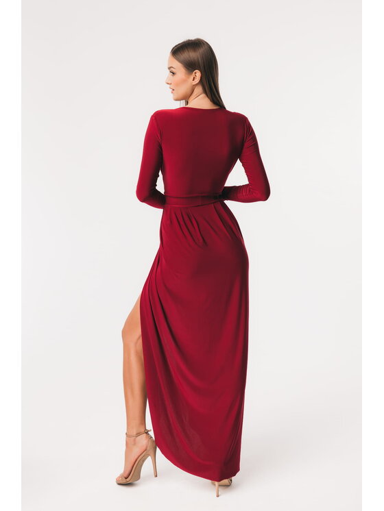 Aurora Aurora Sukienka wieczorowa Elen Bordowy Feminine Fit