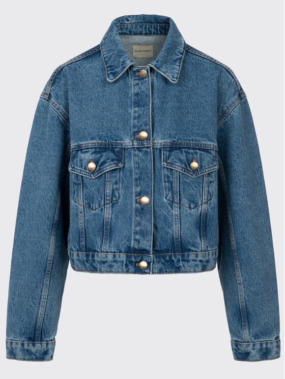 MARI PRETI MARI PRETI Jeansová bunda Denim Rust Tmavomodrá Regular Fit