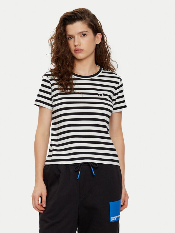 KARL LAGERFELD KARL LAGERFELD Póló A1W17099 Fekete Regular Fit