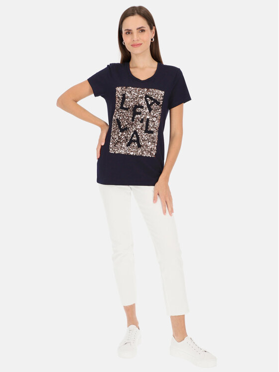 L’AF L’AF T-Shirt Paris Granatowy Regular Fit