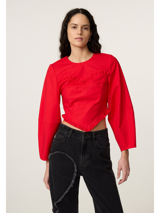 Fabienne Chapot Fabienne Chapot Bluzka 6827-1629-102 Czerwony Regular Fit
