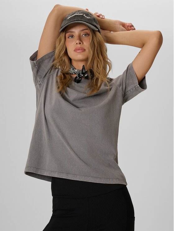 4F 4F T-Shirt 4FKAW26TTSHF4506-26S Šedá Loose Fit