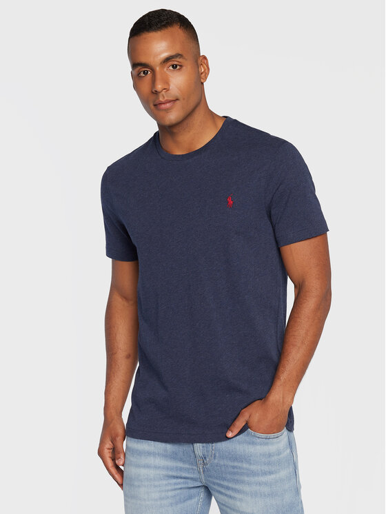 Polo Ralph Lauren T-krekls 710671438282 Tumši zils Slim Fit