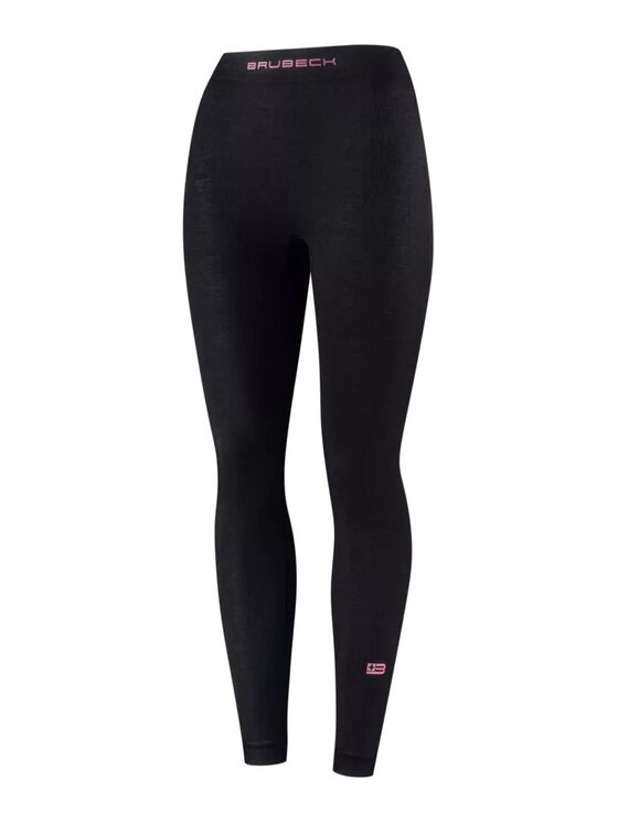 Brubeck Brubeck Legginsy LE1430W Merino WooL Czarny Regular Fit